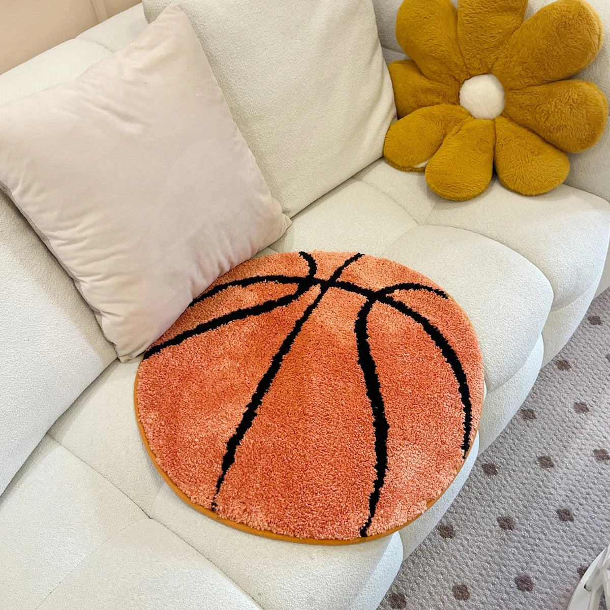"Court Side Vibes" Tufted Basketball Rug