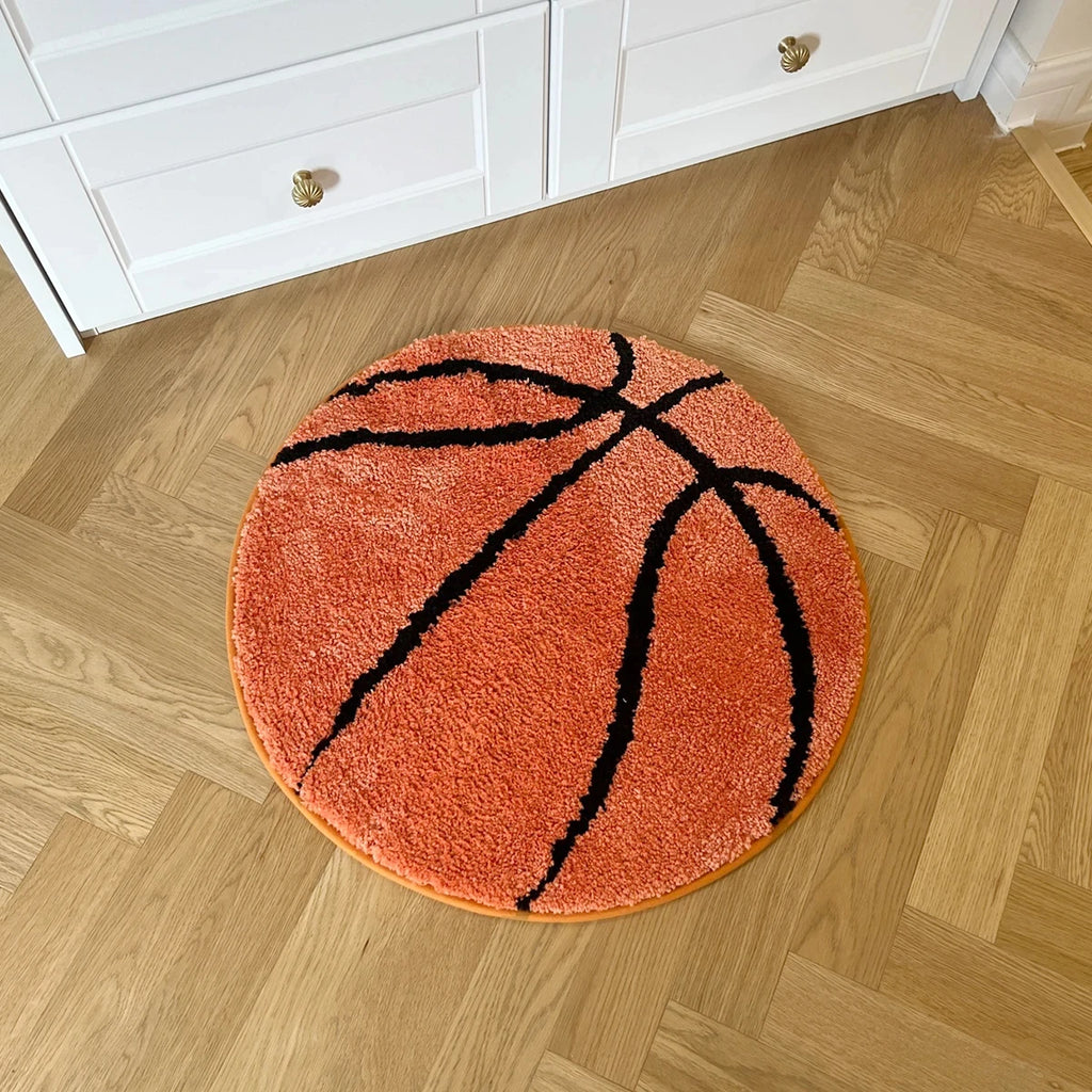 "Court Side Vibes" Tufted Basketball Rug