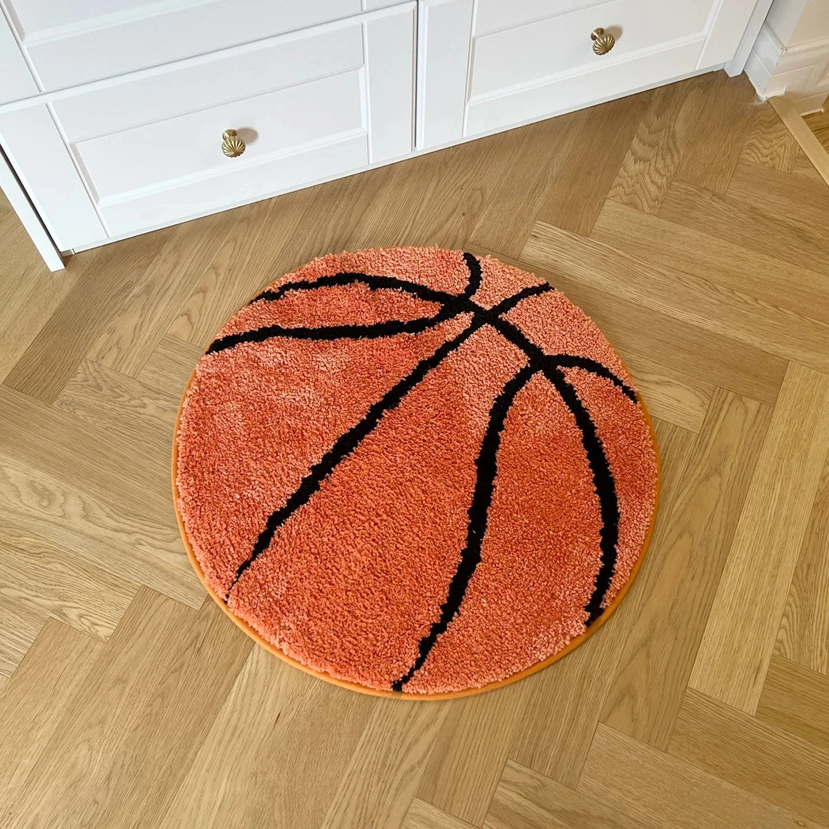 "Court Side Vibes" Tufted Basketball Rug