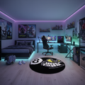 Teen bedroom with 8-ball rug